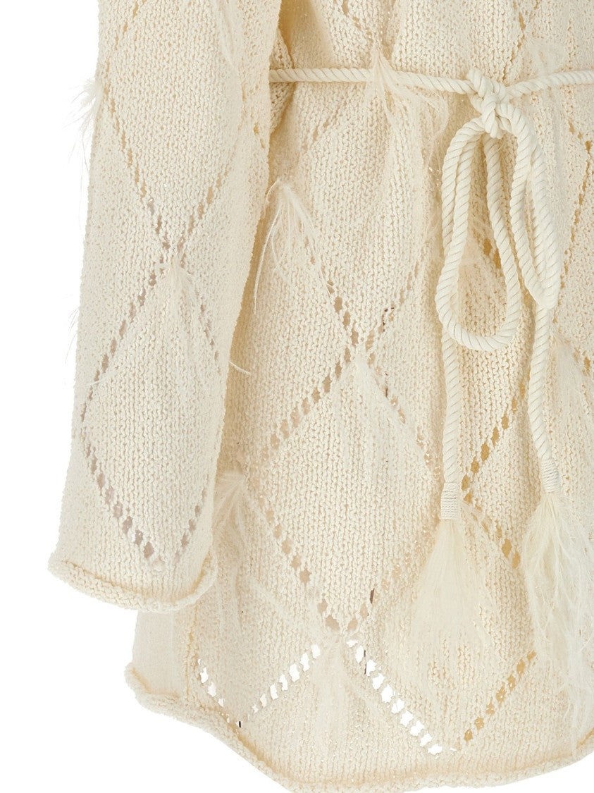 Twin-Set Diamond-Pattern Cardigan