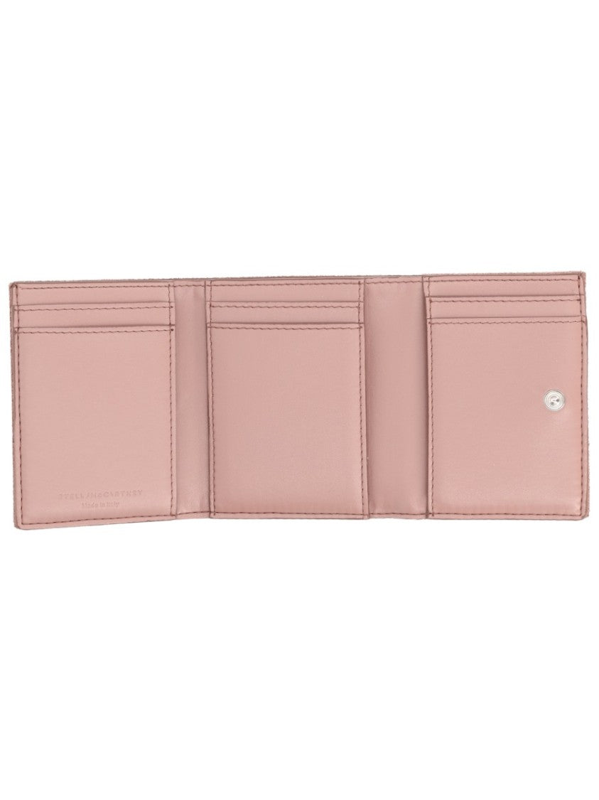 Stella Mccartney Neutrals Falabella Chain Trim Polyester Wallet