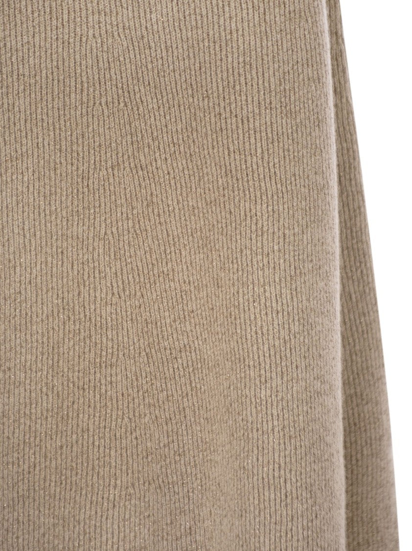 Fabiana Filippi Platinum And Lurex Long Skirt