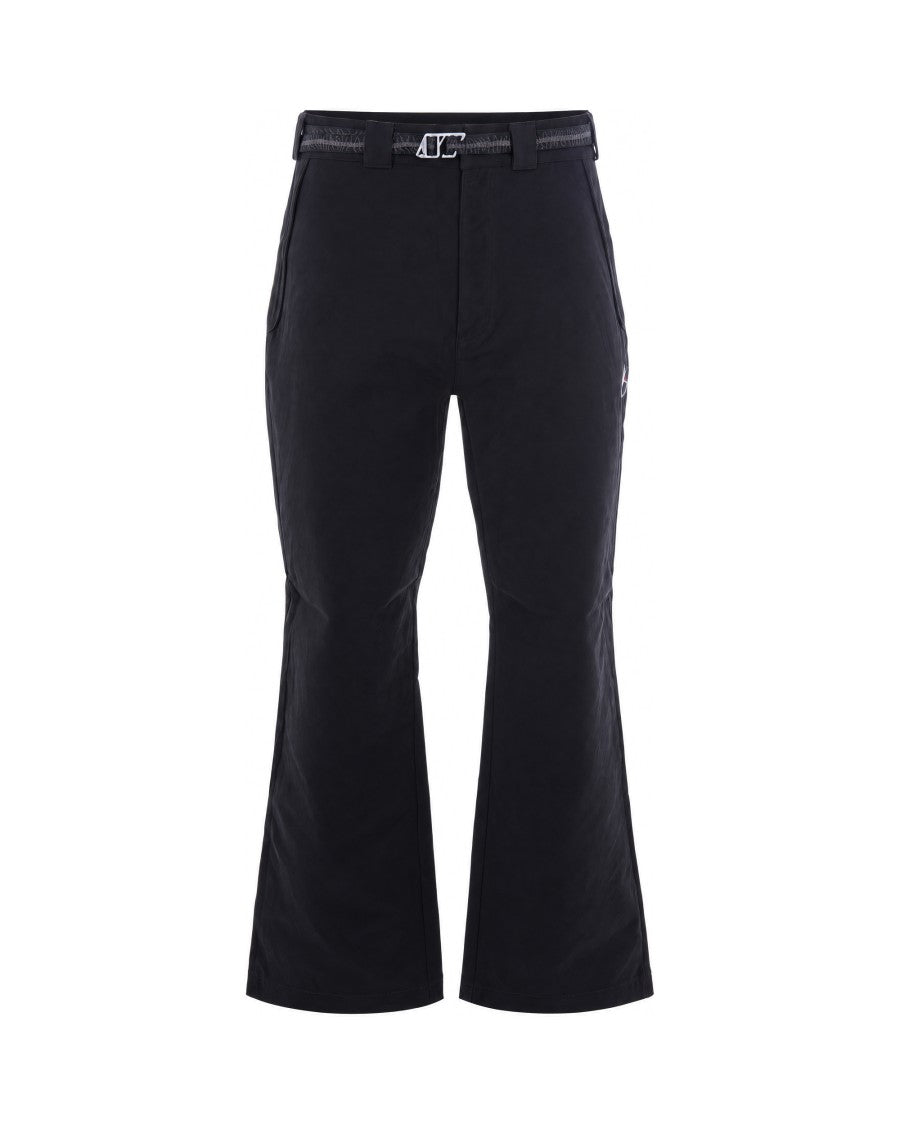 Roa Black Centipede Buckle Wide-Fit Cotton Chino Pants