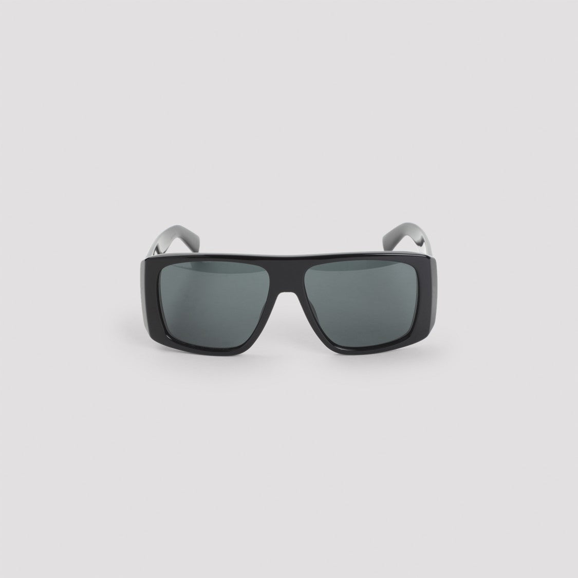 Saint Laurent Squared Black Acetate Sunglasses With Gold-Tone Logo