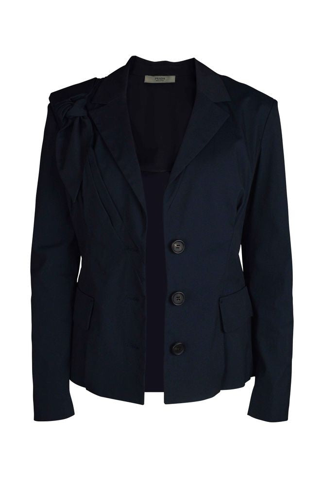 Prada Structured Bow-Detail Prada Jacket