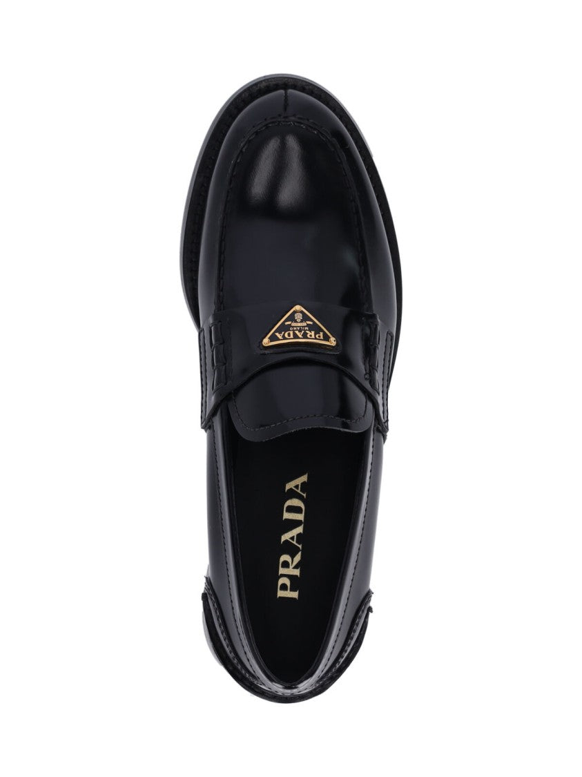 Prada Logo Loafers – Black