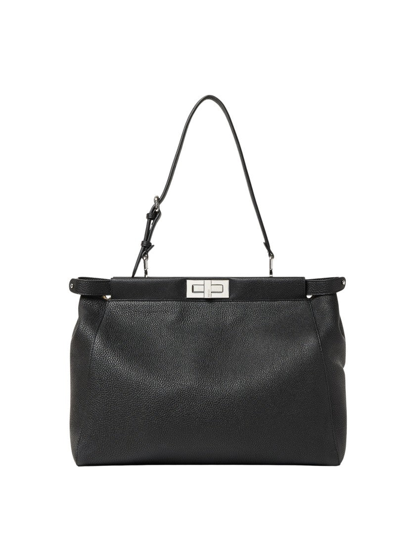 Fendi My Peekaboo Fluidly Structured Calf Leather Shoulder Bag