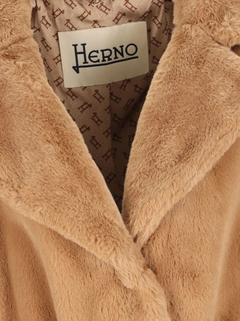 Herno Mid-Length Faux Fur Coat