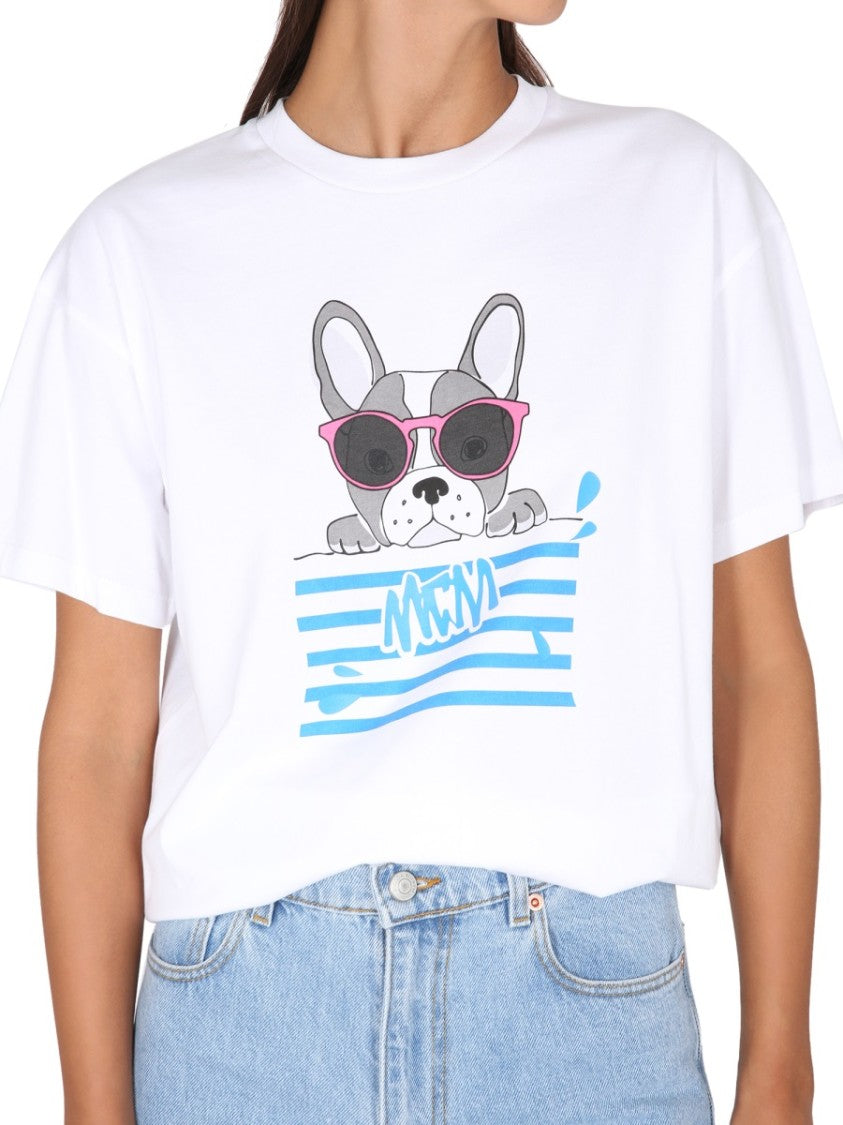Mcm Playful Graphic Crewneck T-Shirt