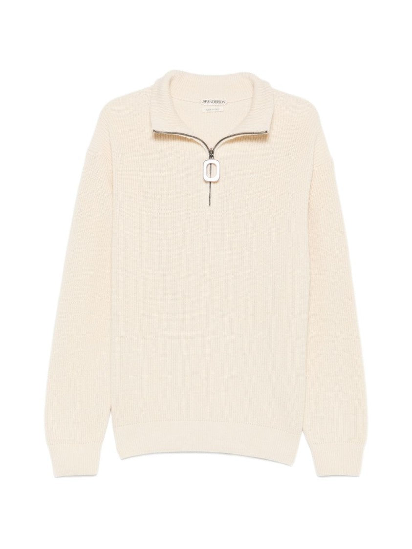 J. W. Anderson Half-Zip Ribbed Knit Sweater