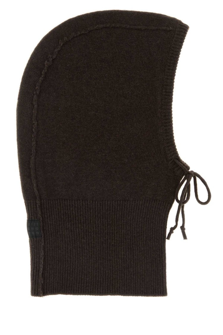 Mm6 By Maison Margiela Dark Brown Wool Blend Balaclava
