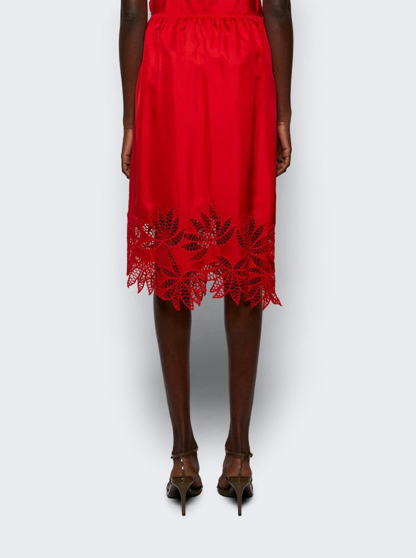 Diotima Coverley Skirt Poinsettia