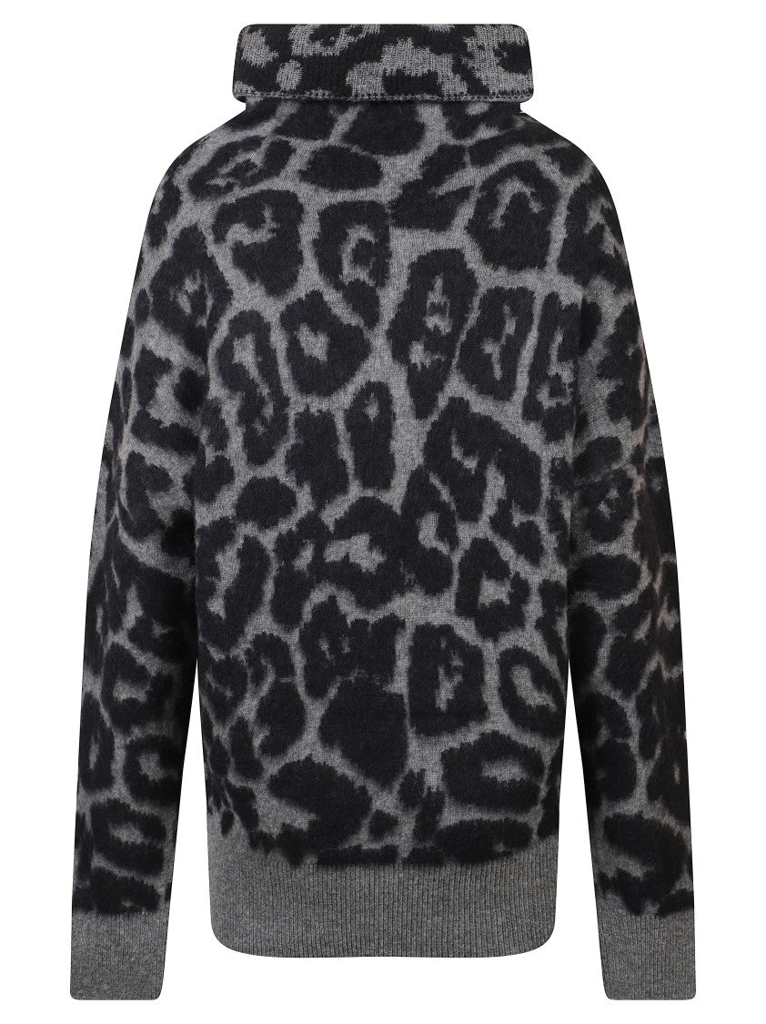 Stella Mccartney Leopard Print Knit Sweater