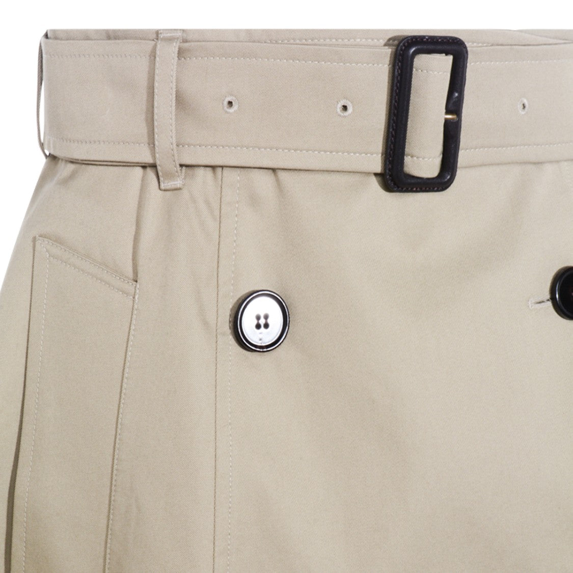 Burberry Beige Cotton Mini Skirt