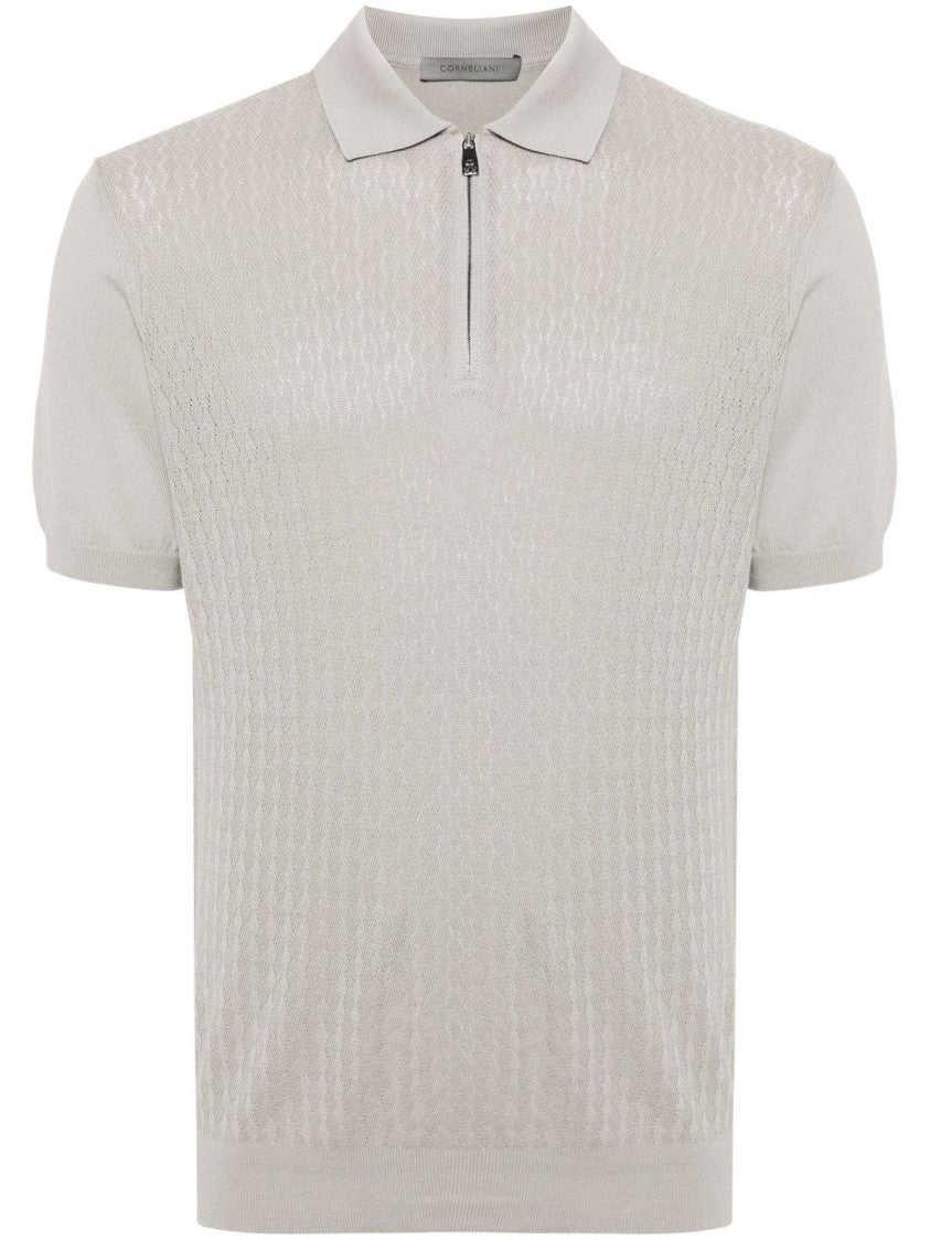 Corneliani Beige Short Sleeve Polo Shirt