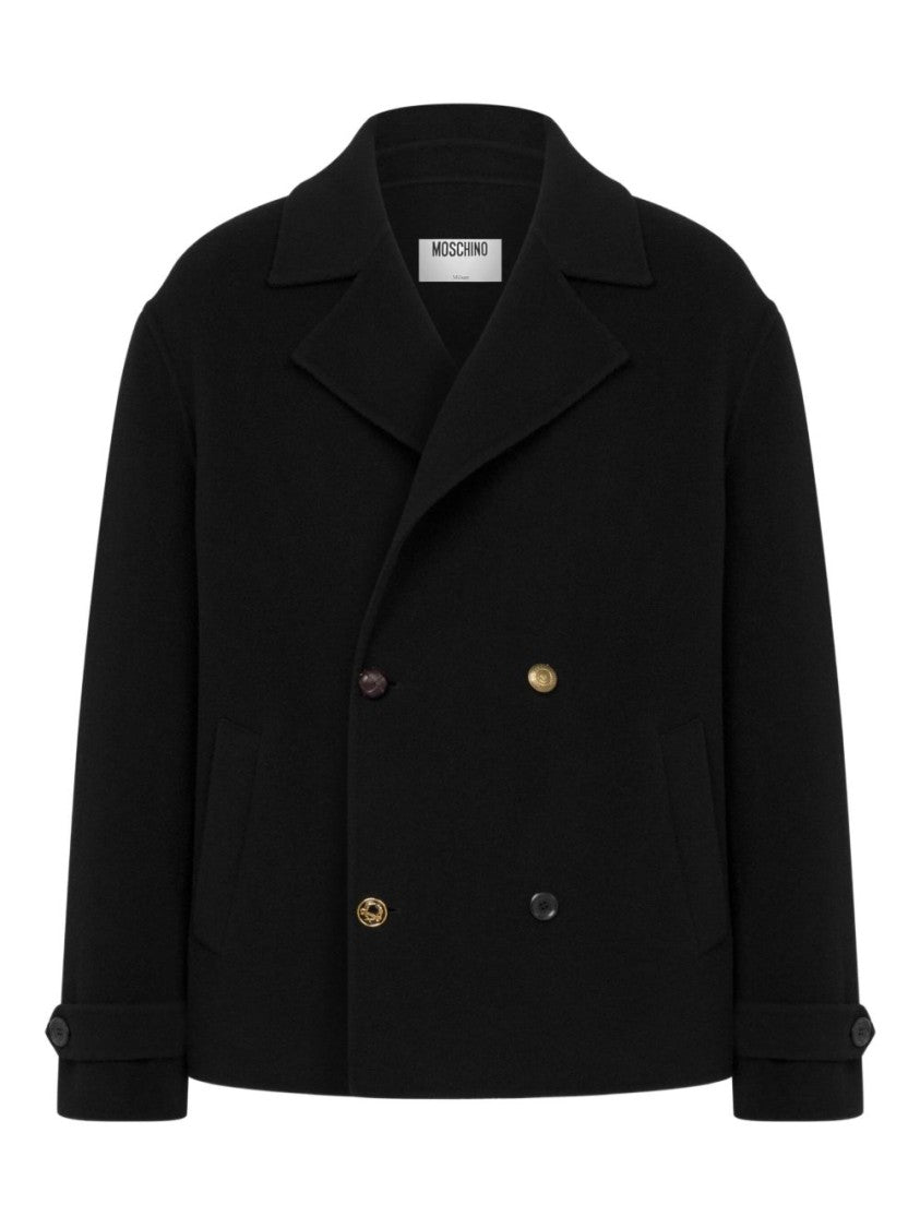 Moschino Double-Breasted Black Jacket With Wide Lapels