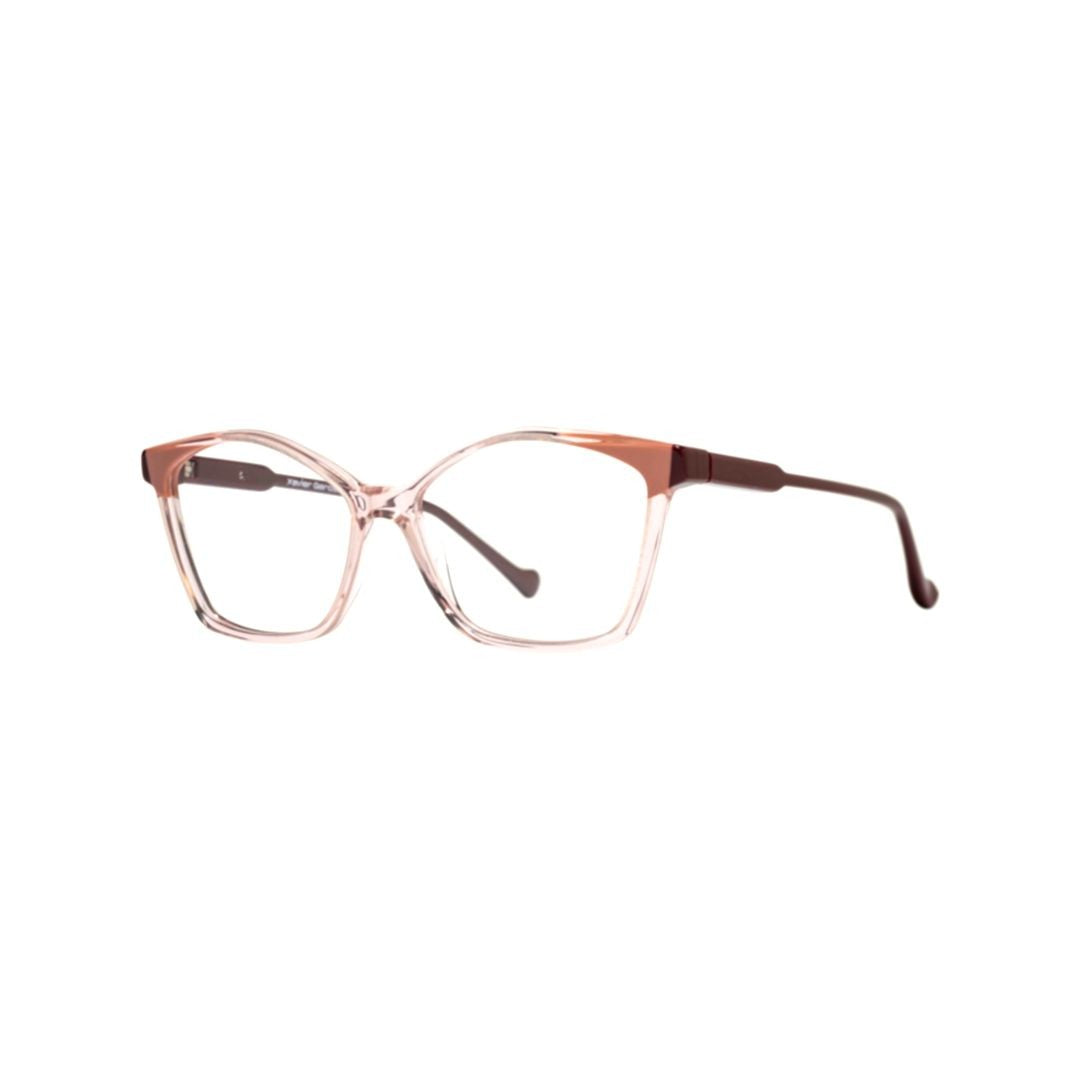 Xavier Garcia Design Madame C-2 Translucent Cat-Eye Sunglasses With Accented Brown Highlights