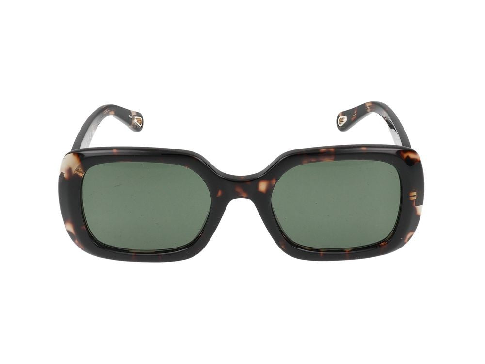 Chloé Havana Ch0333s Acetate Oversized Square Sunglasses