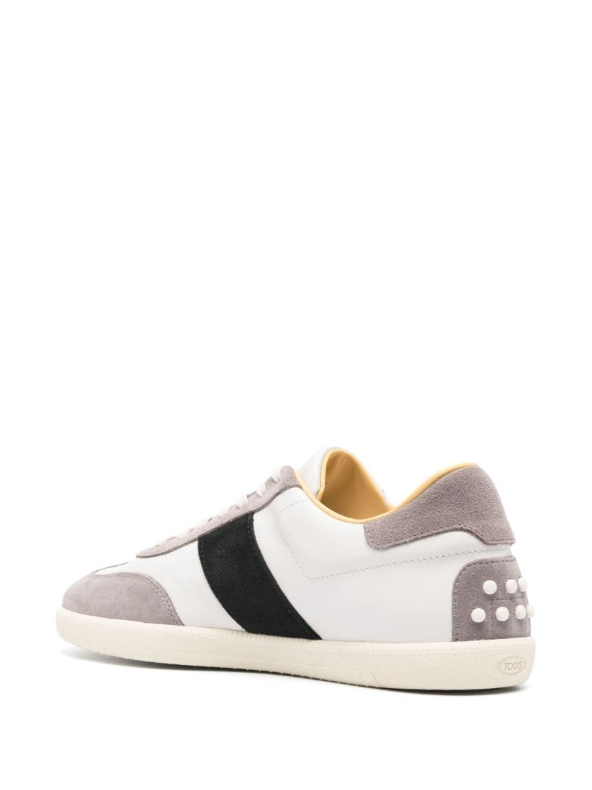 Tod's Color-Blocked Leather Sneakers With Signature Gommino Sole