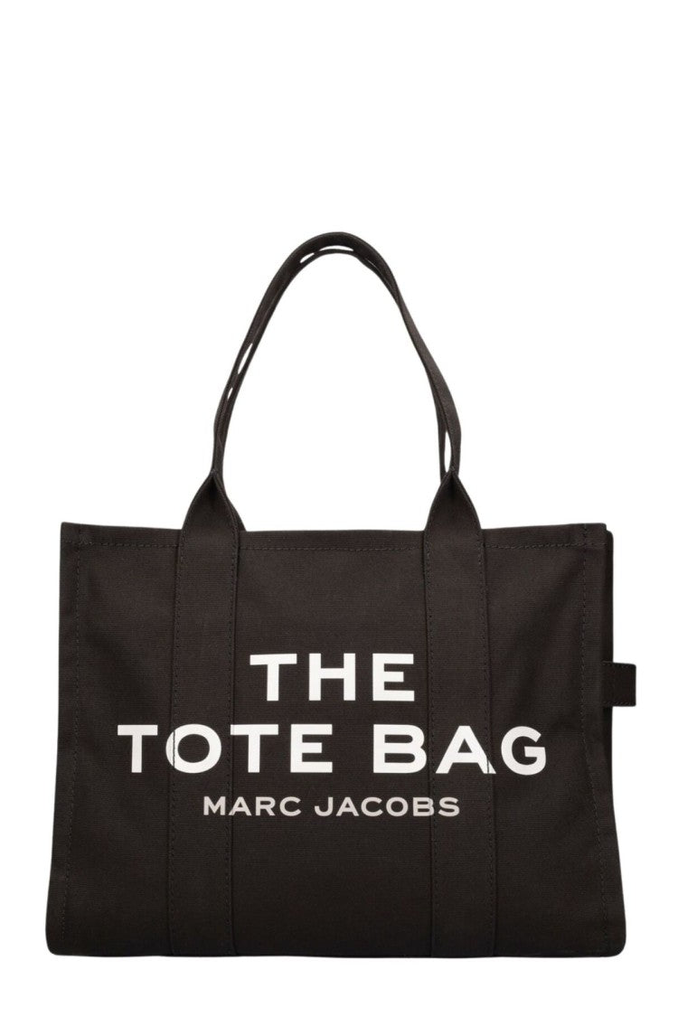Marc Jacobs Black The Large Tote Top-Zip Cotton Tote Bag