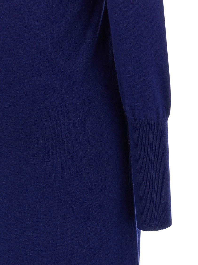 Tom Ford Ribbed Cashmere Polo-Style Maxi Dress