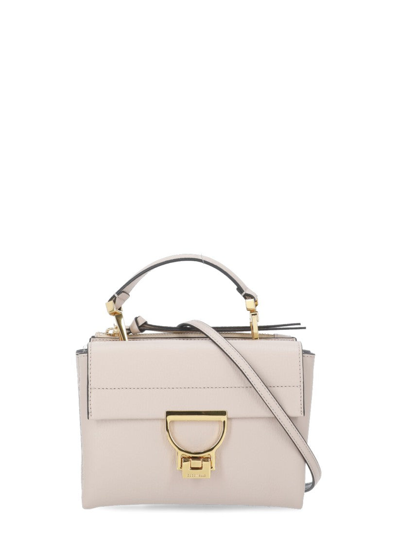 Coccinelle Structured Pebble Leather Arlettis Bag With Removable Strap