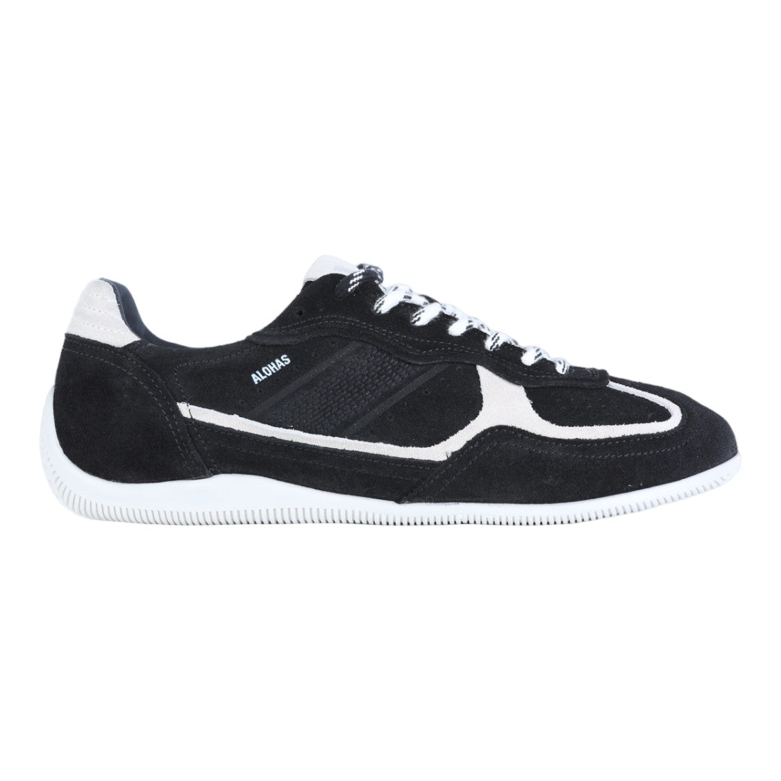 Alohas Low-Top Sneakers With Suede Upper And Patterned Laces
