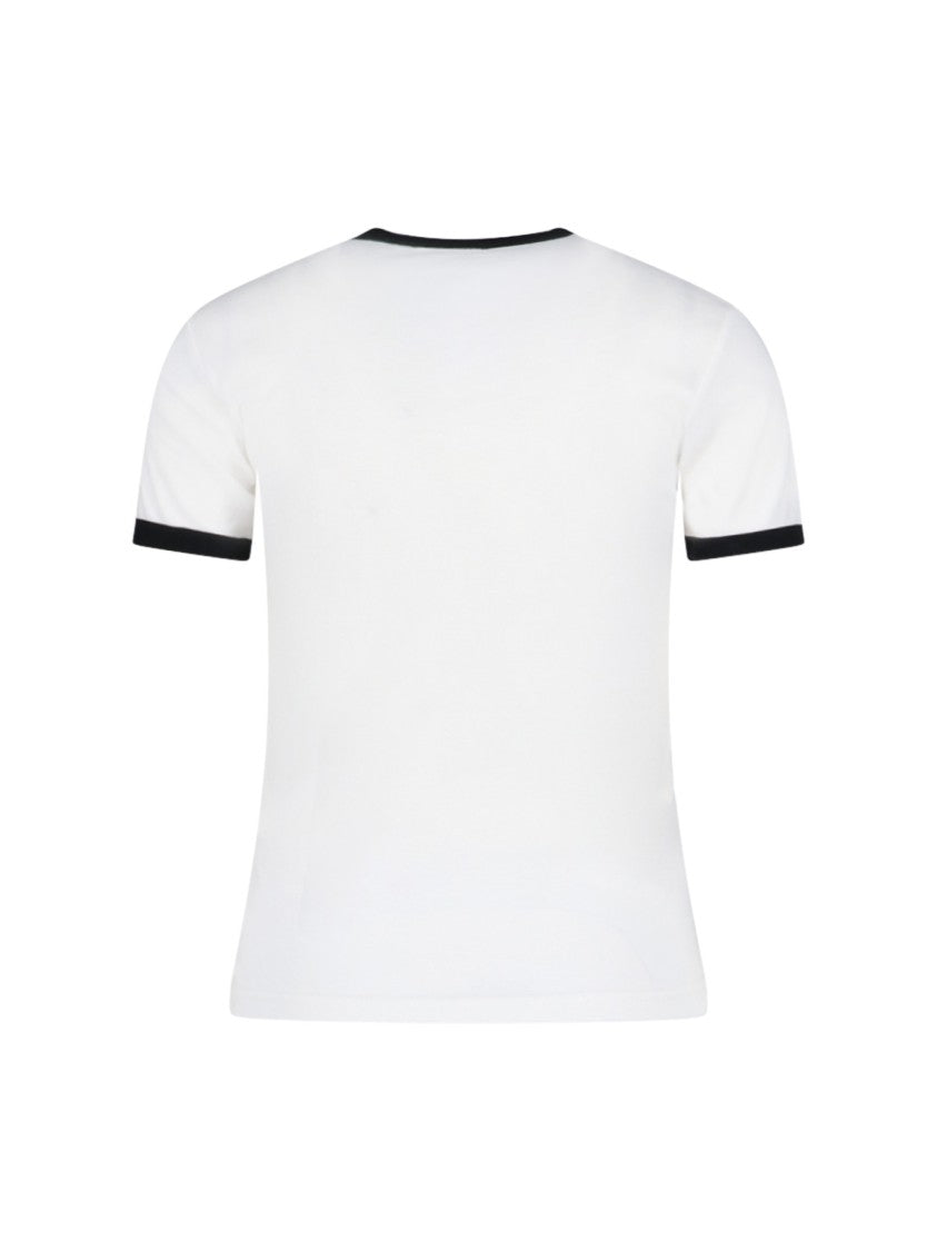 Courrèges White Cotton Logo T-Shirt