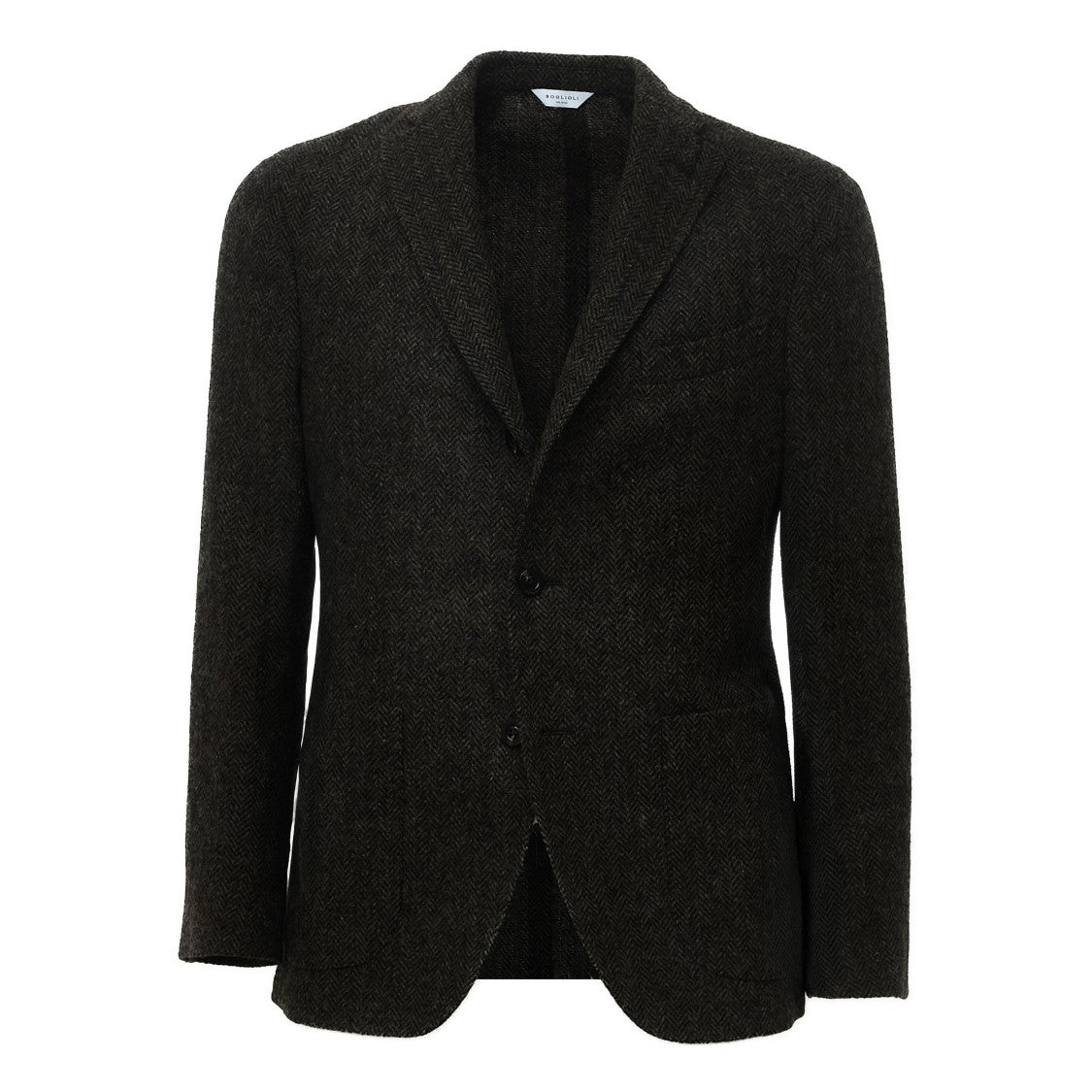 Boglioli Herringbone Single-Breasted Blazer