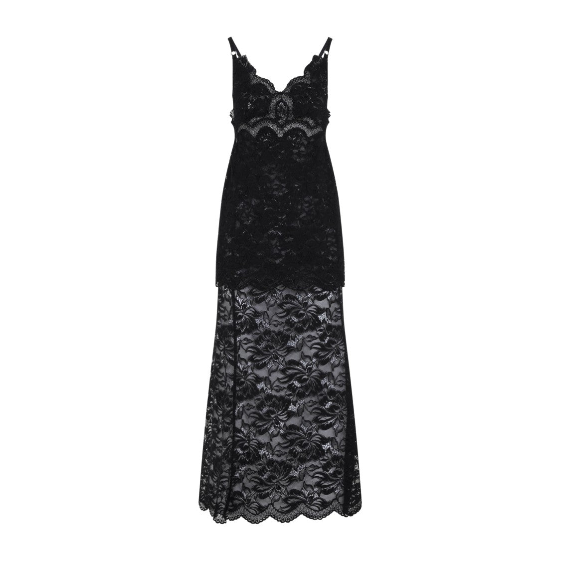 Rabanne Black Polyamide/Elastane Blend Lace Dress