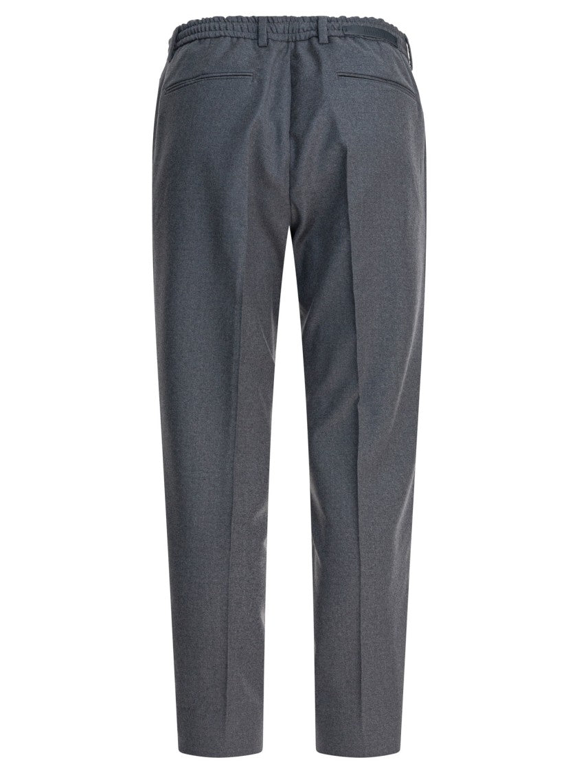 Briglia Tailored Grey Virgin Wool Blend Trousers