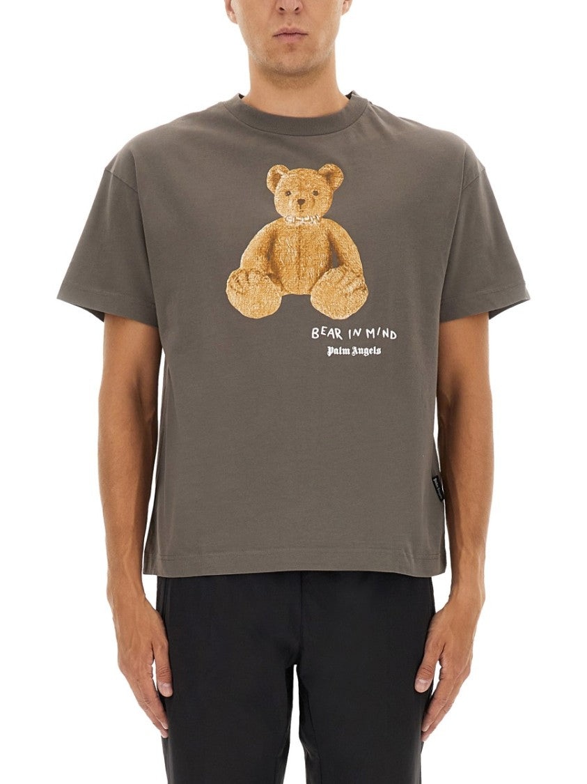 Palm Angels Teddy Bear Graphic Relaxed Fit T-Shirt
