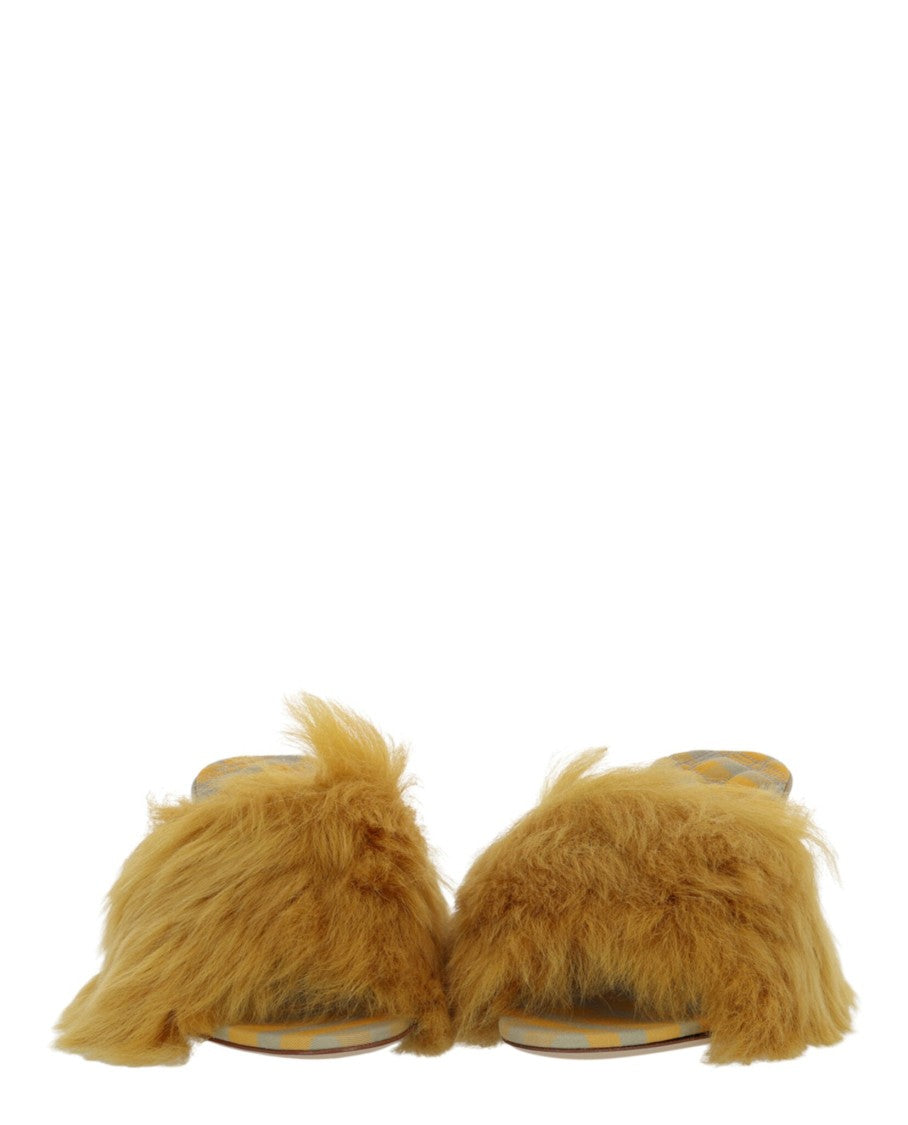Burberry Jackie Shearling Mules