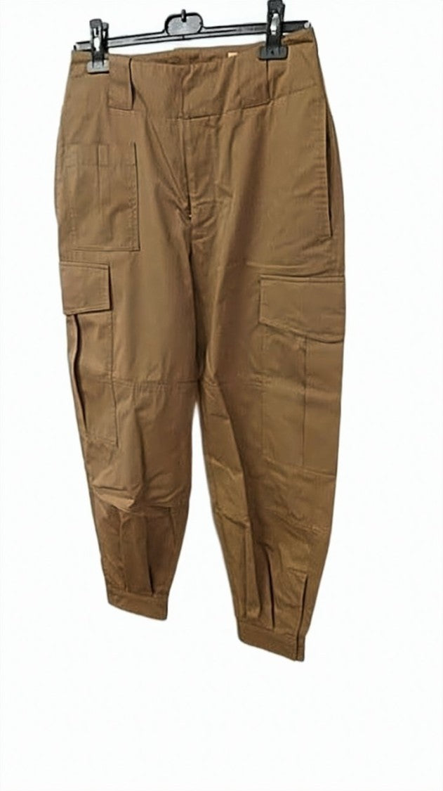 Alexander Mcqueen Brown Tapered Leg Trousers With Cargo Pockets