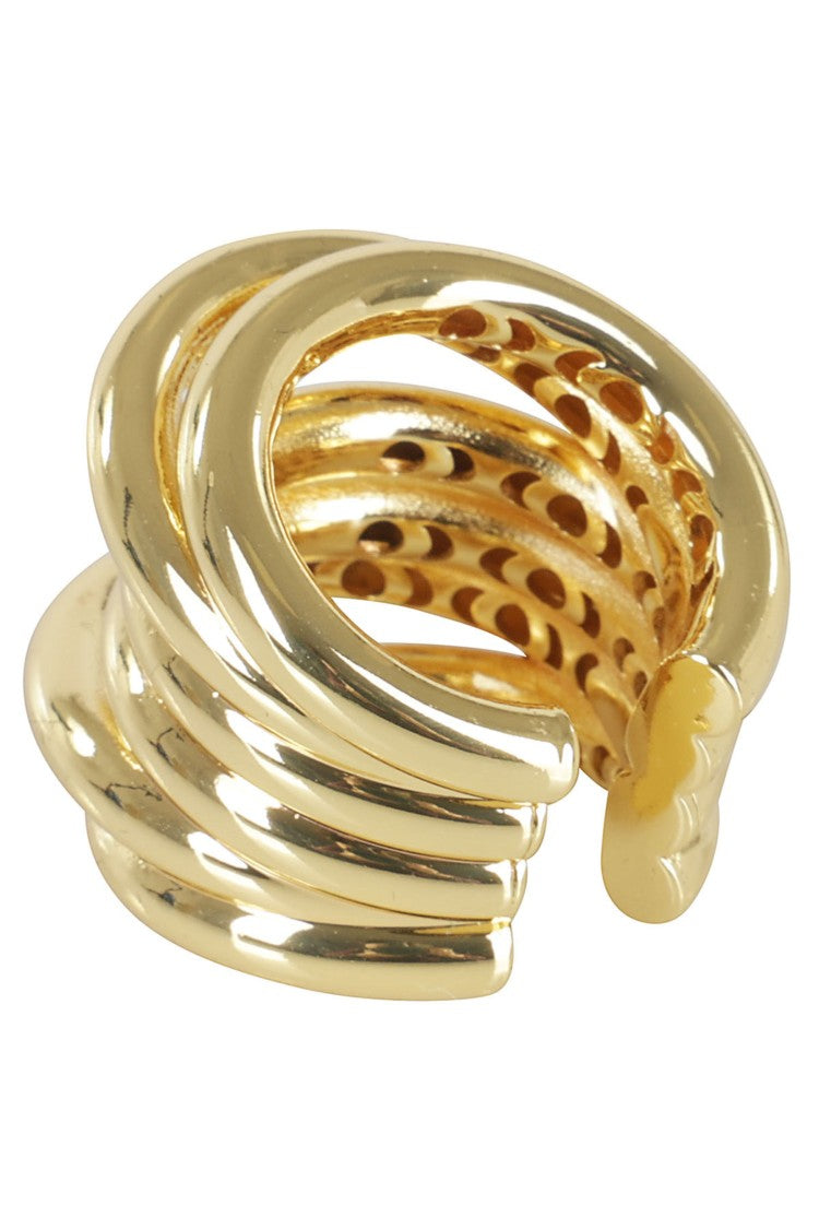 Federica Tosi Polished Gold-Plated Bronze Ring