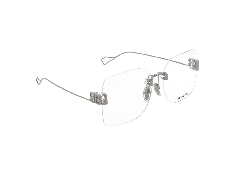 Balenciaga Eyeglasses Bb0113o 002 Silver Silver Transparent 60/15/140