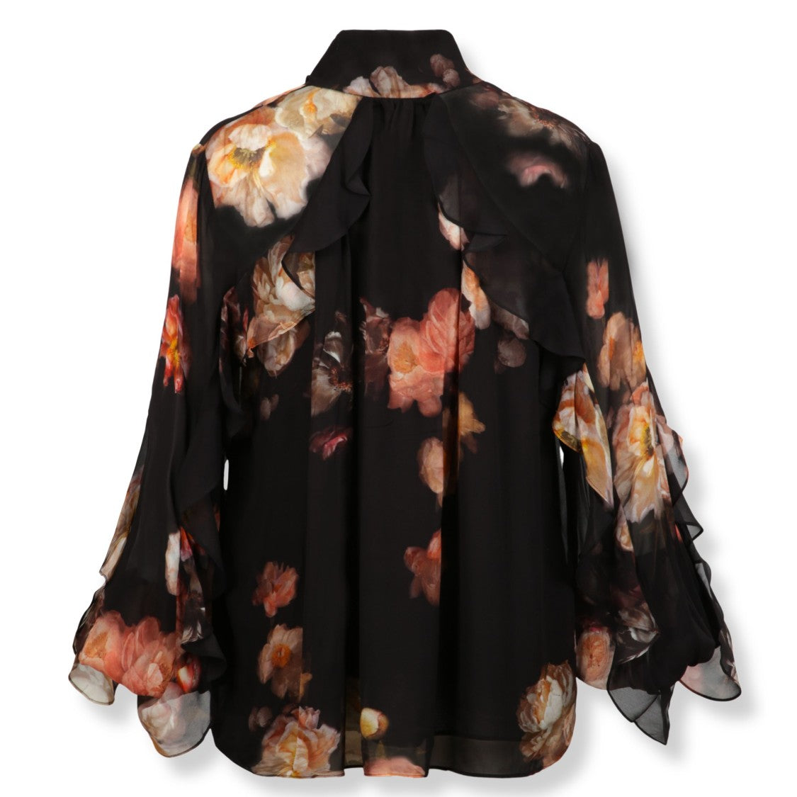 Zimmermann Fluid Silk Blouse With Floral Print