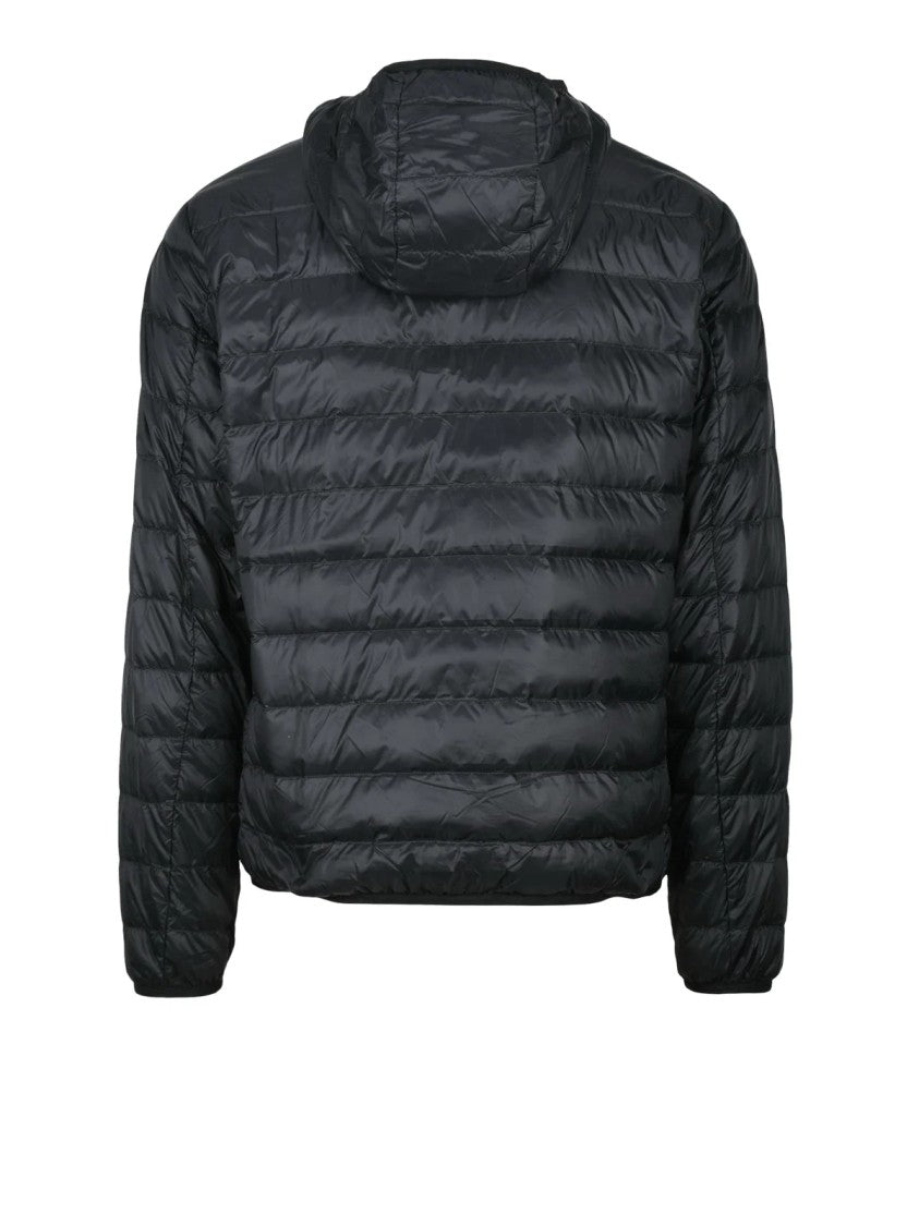 Ea7 Emporio Armani Black Centogrammi Padded Polyamide Down Jacket
