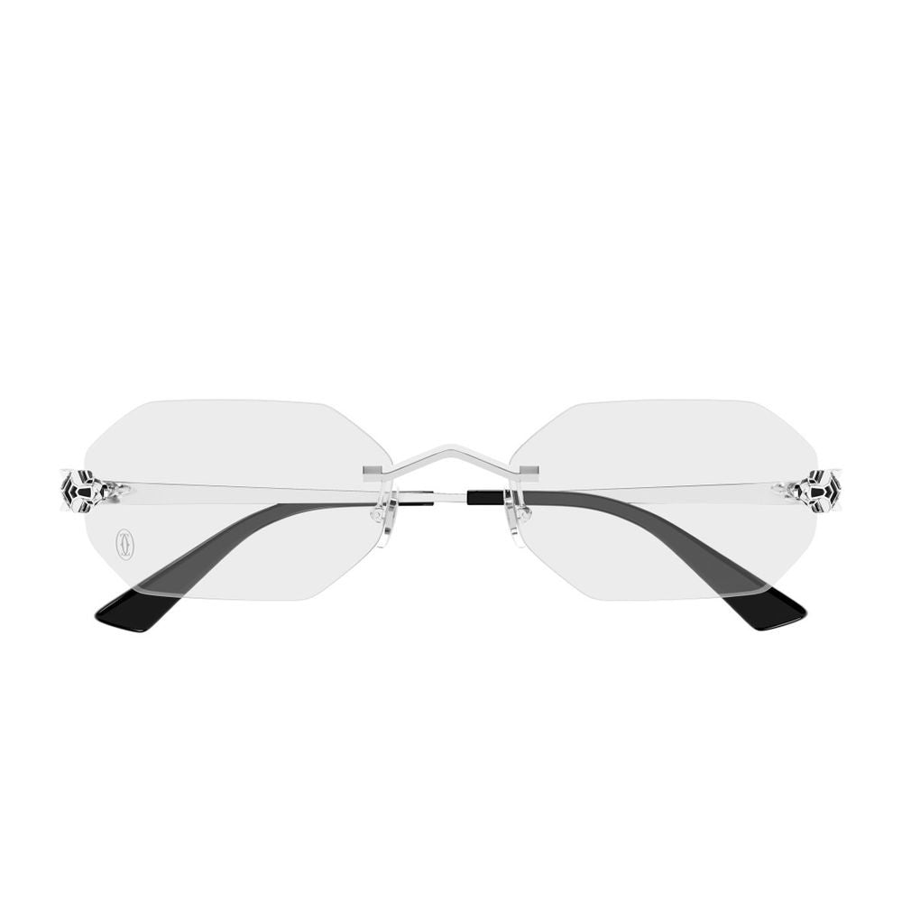 Cartier Ct0599o Panthère De Rimless Silver-Toned Optical Glasses