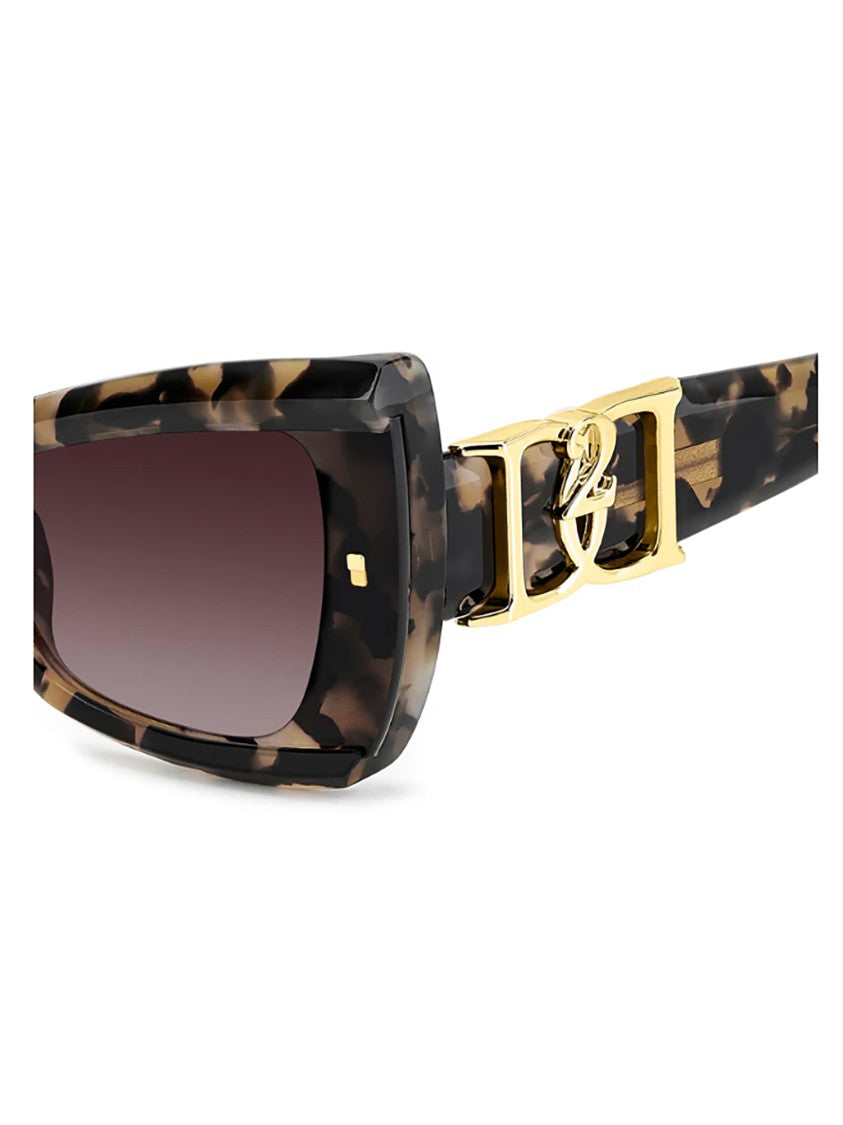 Dsquared2 Bold Cat-Eye Tortoiseshell Sunglasses With Gold Detailing