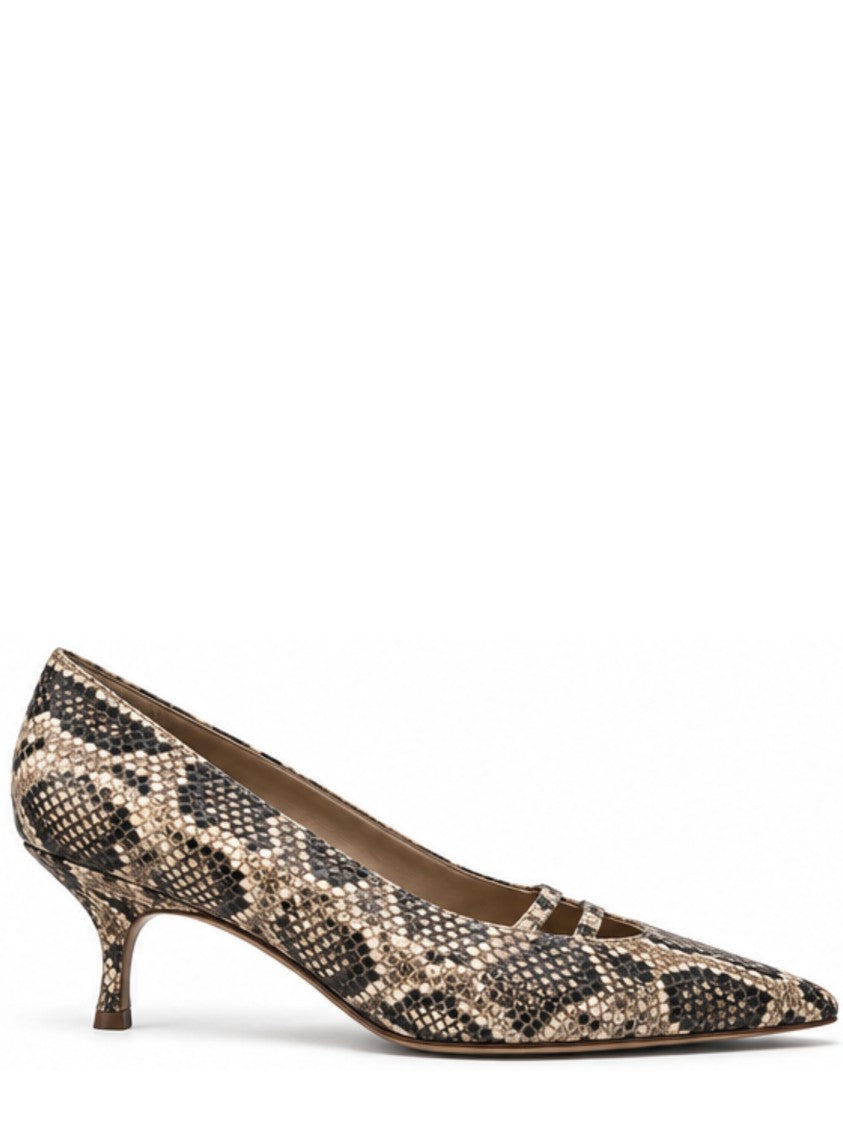 Gia Borghini Multicolor Snakeskin-Effect Leather Gigi Pumps