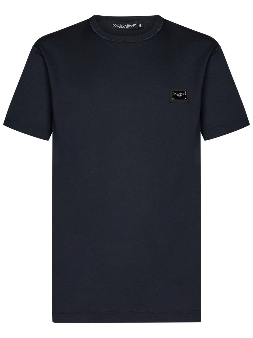 Dolce & Gabbana Blue Cotton T-Shirt