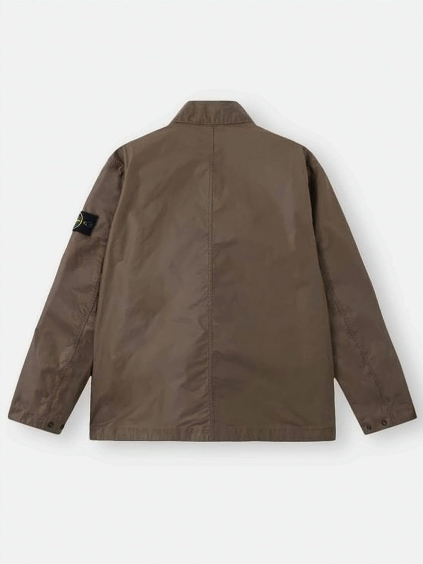 Stone Island Boxy Brown Leather Jacket