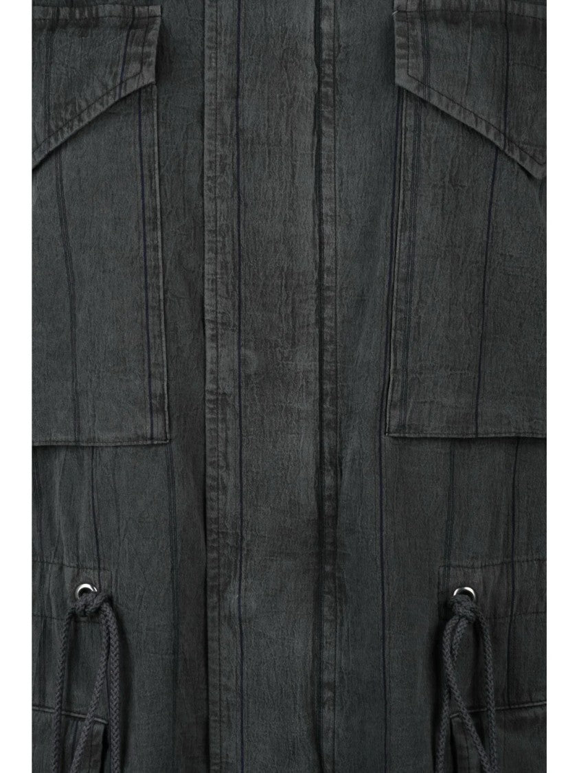 Yohji Yamamoto Grey Zip Cotton Flap Pocket Vest