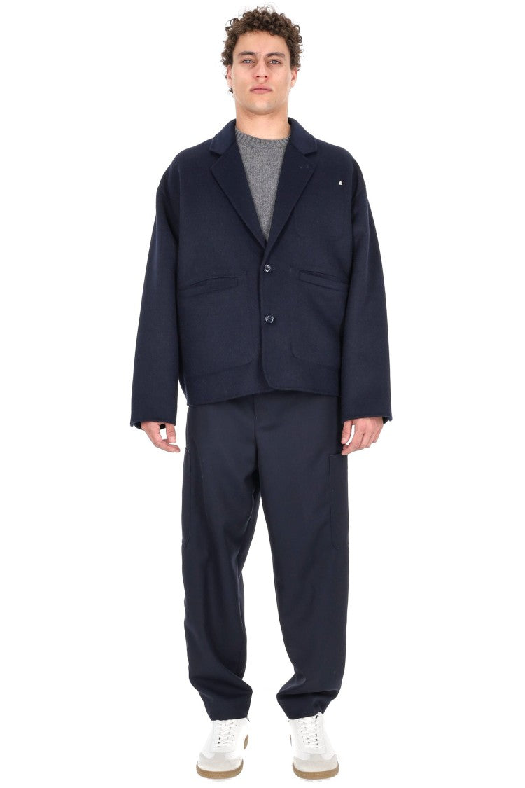 Kenzo Cropped Wool-Alpaca Work Jacket