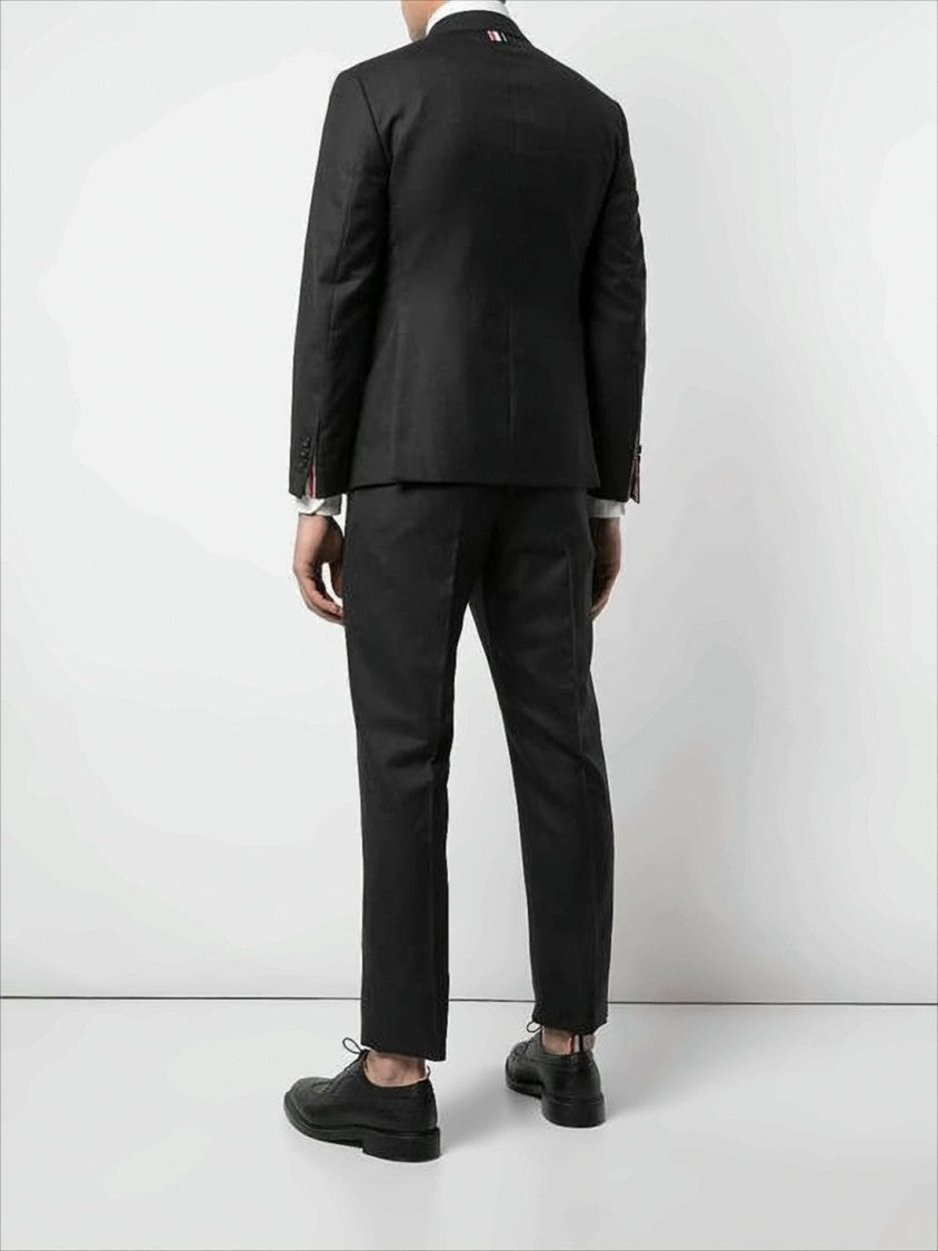 Thom Browne Tailored Black Suit Set With Fitted Blazer