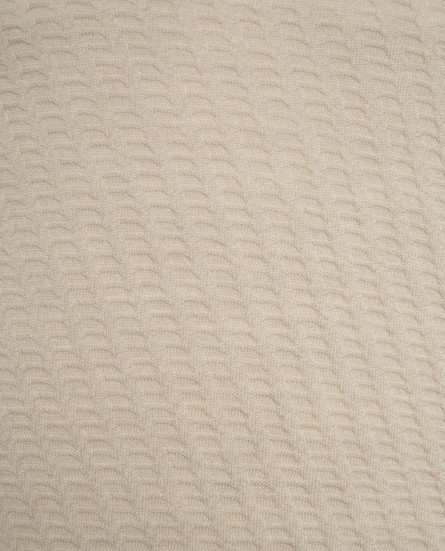 Paolo Pecora Beige Knit Sweater With Textured Knit