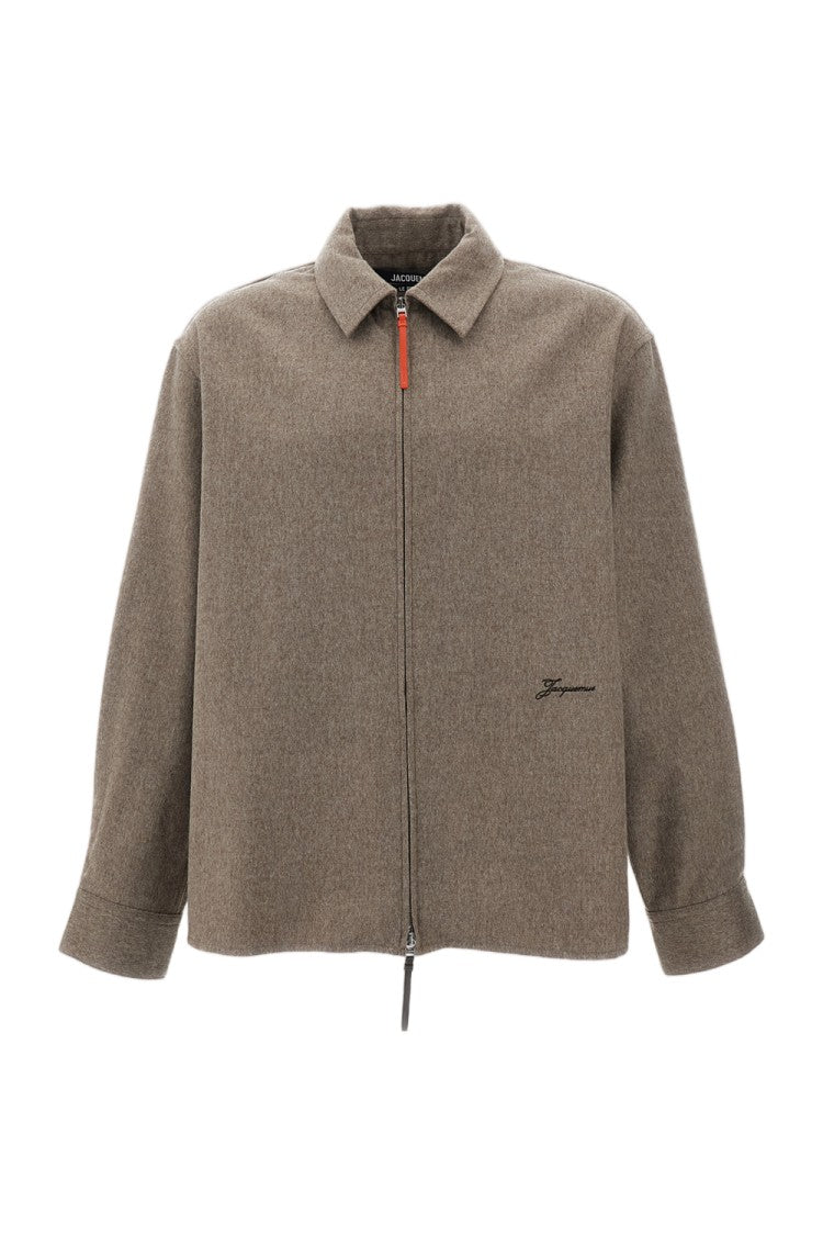 Jacquemus Beige La Chemise Flash Wool Casual Shirt