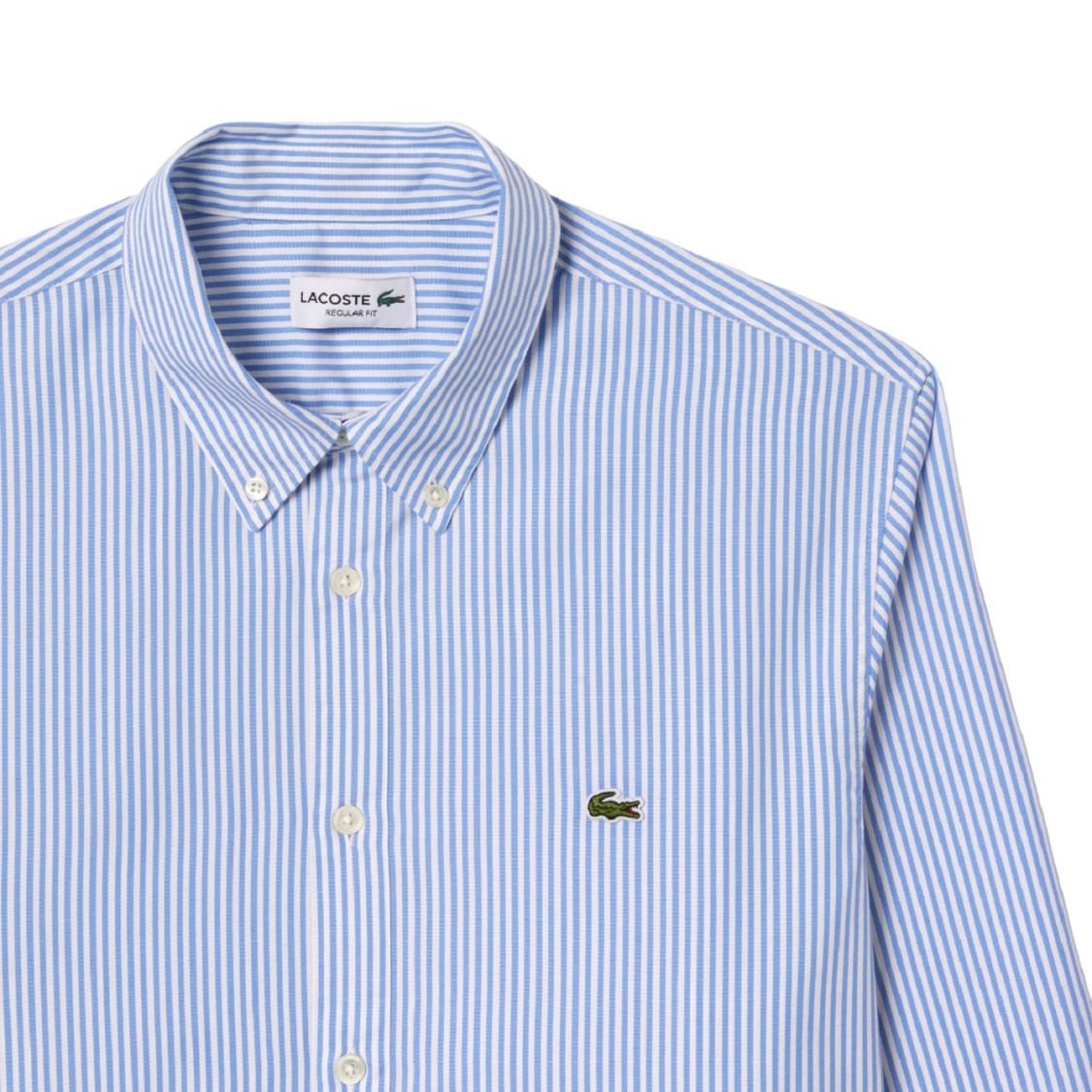 Lacoste Classic Striped Button-Down Cotton Shirt