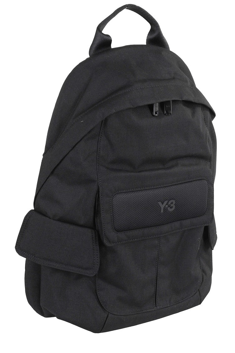 Y-3 Ys Black Zip-Around Polyester Backpack