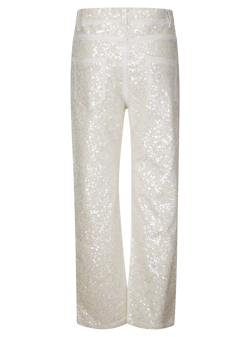 P.A.R.O.S.H. High-Waisted Sequin Jeans