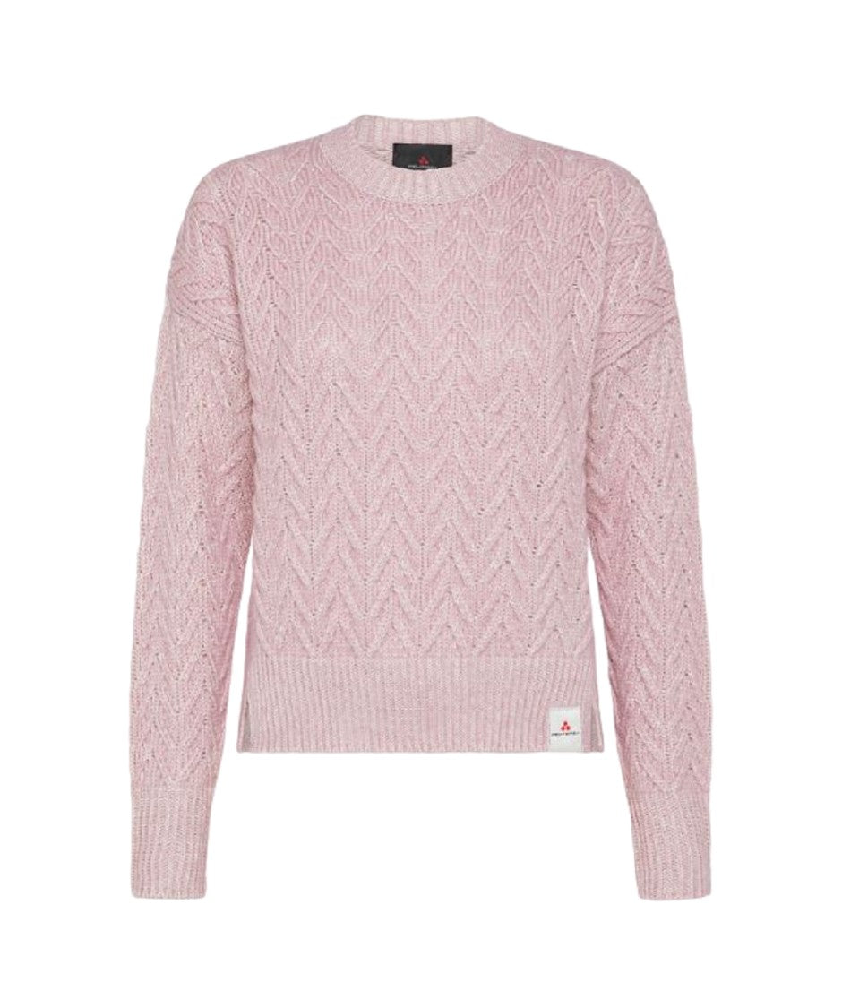 Peuterey Pink Aplacca Cotton Crew-Neck Sweater
