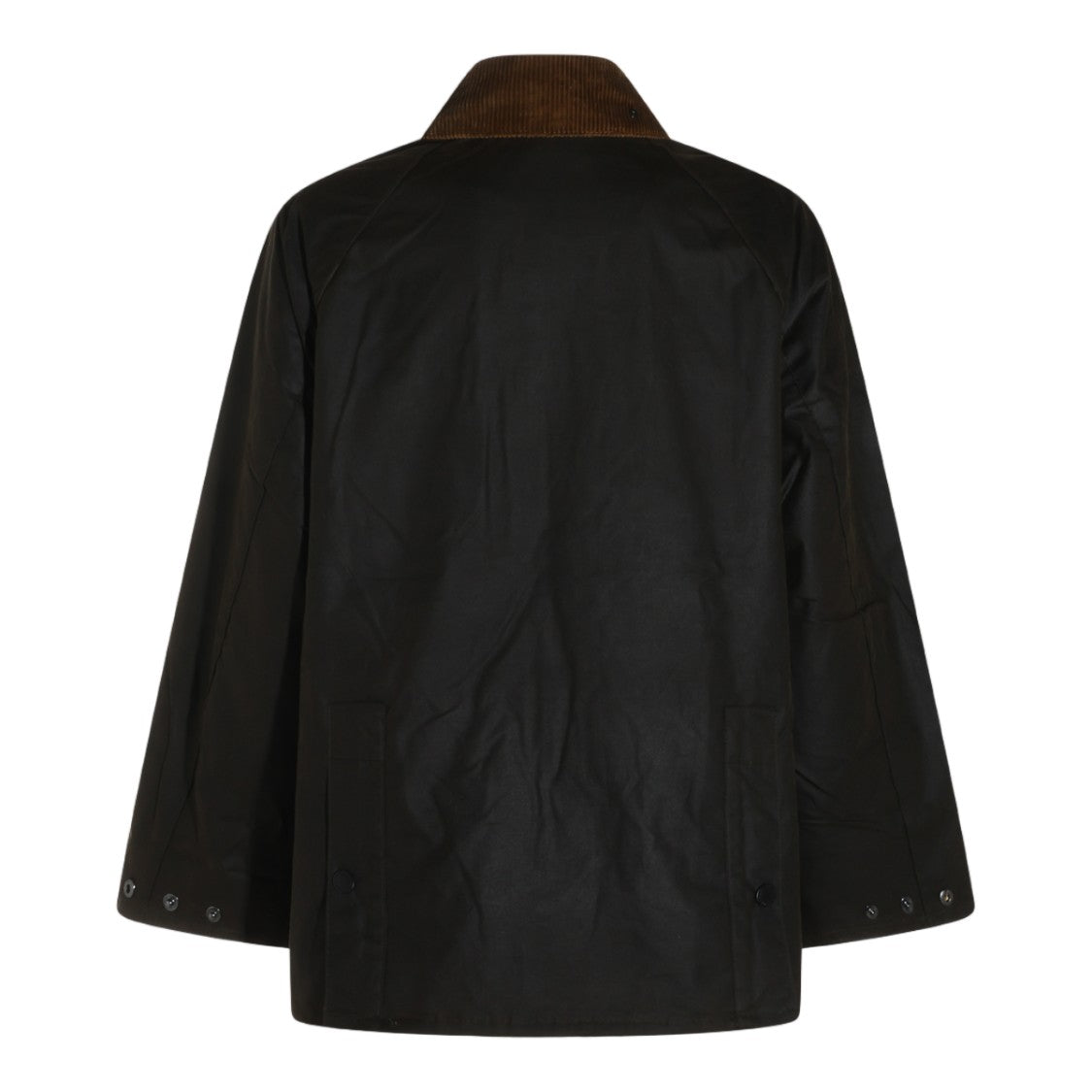 Barbour Dark Corduroy Collar Snap Waxed Jacket